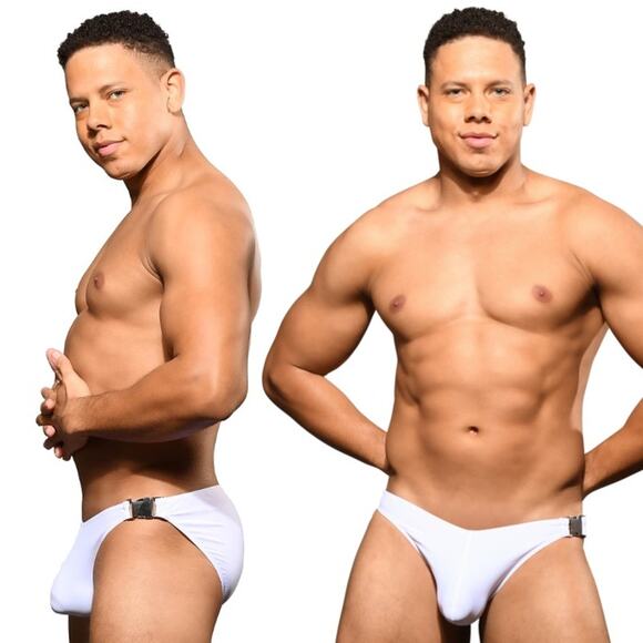 Andrew Christian Unleashed Buckle Bikini with Almost Naked Swim Swim Size XS - Picture 6 of 11